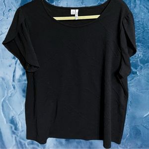 NWOT ELLE Scoop neck, textured top w/ short sleeves XXL